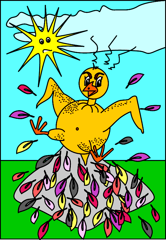 coloriage d'une alouette illustration inspirée de la chanson pour enfants alouette.