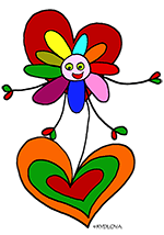 Illustration de la chanson pour enfants La Fleur de toutes les couleurs. Une version de l'illustratrice pour enfants Lucie Rydlova.