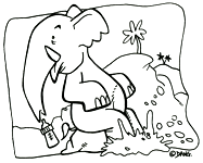 Dang dessinateur de presse. Ce coloriage pour enfants correspond à l'illustration de la page.