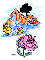 Dang. Illustration de la chanson pour enfants à la claire fontaine. Cette illustration gratuite vous est offerte par Dang, un super illustrateur de presse.