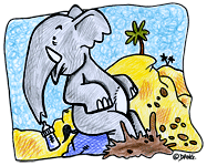 Avec vos crayons de couleurs ou à la peinture, coloriez bébé éléphant en imprimant le coloriage correspondant. Cette super illustration fantastique est dessinée et coloriée par l'illustrateur de presse Dang, elle est offerte gratuitement sur coloriages pour enfants.com