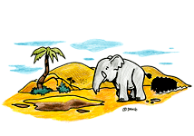 Illustration de la chanson pour enfants la marche des éléphants. Un version de l'illustrateur pour enfants Dang.