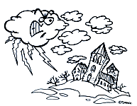 Un coloriage gratuit pour les enfants. Avec vos crayons de couleurs, coloriez L’orage en colère, L’Orage qui gronde les paysages. Un coloriage inspiré de la chanson pour enfants de Stéphy L’Orage. Les coloriages gratuits de coloriages pour enfants.com.