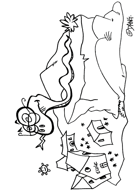 Pour l'impression de ce coloriage, cliquer dans le menu en haut à gauche sur Imprimer. Le Serpent. Quelques fois j'ai mal à la tête alors je mets mes lunettes. Ce coloriage gratuit vous est offert par Dang, l'illustrateur de presse qui dessine pour les enfants. Avec vos crayons de couleurs ou à la peinture, coloriez ou peignez cette illustration de la chanson pour enfants Le Serpent.
