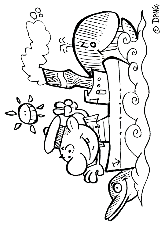 Pour l'impression de ce coloriage, cliquer dans le menu en haut à gauche sur Imprimer. Un petit navire, un petit mousse, une baleine et un dauphin. Découvrez la chanson pour enfants Il était un petit Navire. Ce coloriage gratuit vous est offert par Dang, l'illustrateur de presse qui dessine pour les enfants. Avec vos crayons de couleurs ou à la peinture, coloriez ou peignez ce coloriage inspiré de la chanson pour enfants Il était un petit Navire.