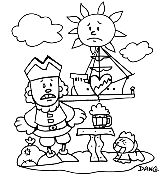 Brave Marin revient de guerre. Ce coloriage gratuit vous est offert par Dang, l'illustrateur jeunesse qui dessine pour les enfants. Avec vos crayons de couleurs ou à la peinture, coloriez ou peignez le coloriage de la chanson Brave Marin. Pour l'impression de ce coloriage, cliquer dans le menu en haut à gauche sur Imprimer.