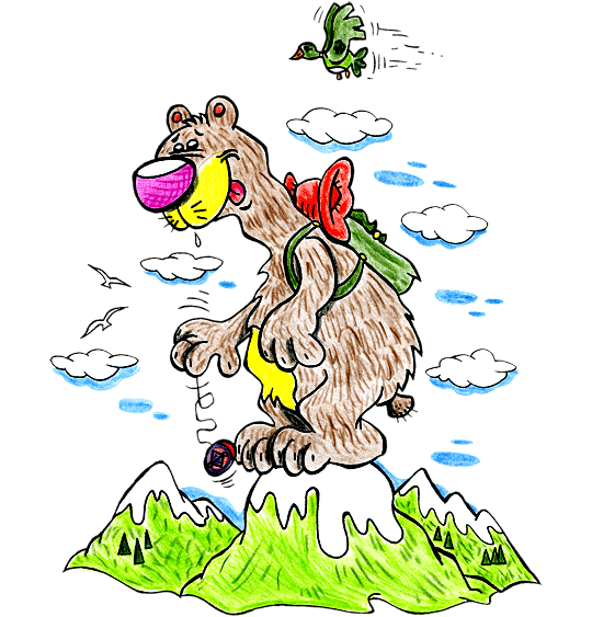 Coloriage Vacances A La Montagne