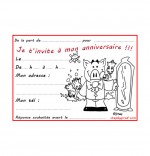 Coloriage Carton invitation anniversaire animaux Coloriage Carte  anniversaire pour enfant, le loup en costume