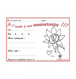 Coloriage Carte anniversaire pour enfant, la fleur de toutes les couleurs