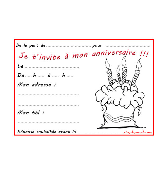 Carte d'anniversaire pour enfant à imprimer gratuit