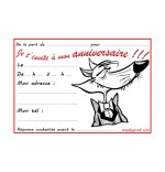 Carte anniversaire pour enfant, le loup en costume