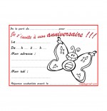 Carte anniversaire pour enfant, un papillon bleu