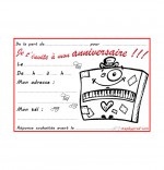 Carte anniversaire pour enfant, un piano un peu fou