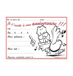 Carte anniversaire pour enfant, une poule qui danse