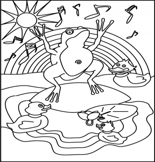 Coloriage pour enfants. Coloriage Berlingot le crapaud par Emareva, illustrateur Emareva