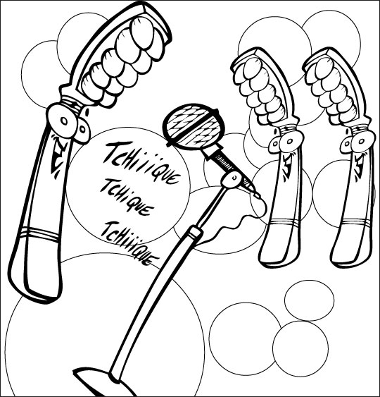 Coloriage Chanson La Brosse à Dents, les brosses à dents chantent