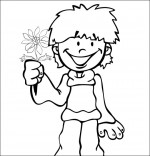 Coloriage Chanson La Fleur de toutes les Couleurs, pour toi maman