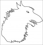 Coloriage Chanson Le Loup Sympa, ombre de loup