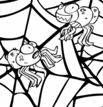 Chanson Le Rock de la sorcière, 2 araignées dans leur toile