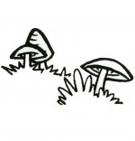 Coloriage Chanson Promenons-nous dans les bois, trois champignons