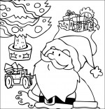 Coloriage de Noël pour les enfants.