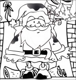 Coloriage de Noël pour les enfants.