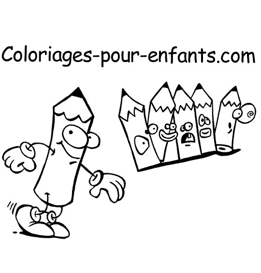 Crayons de Couleur Enfant - Coloriage - Drawin'Kids