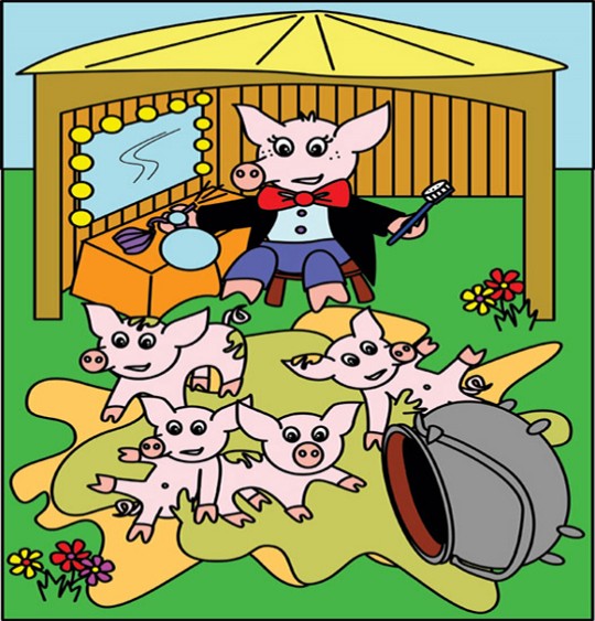 Dessin Chanson Bébé cochon par Emareva, catégorie Chanson pour enfants Bébé cochon