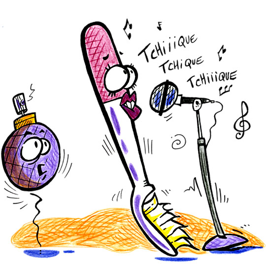 Dessin La Brosse à Dents, la brosse à dents chante, thème Instruments de musique