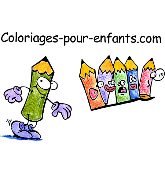 Dessin crayons de couleur, le logo du site depuis 2011, catégorie Coloriages pour enfants, les logos du site