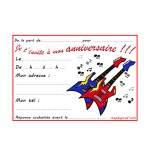 Illustration Carte anniversaire pour enfant, deux guitares électriques Gibson