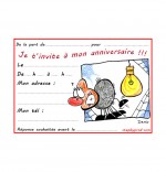 Illustration Carte anniversaire pour enfant, l'araignée sur le plafond