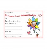 Dessin Carte anniversaire pour enfant, la fleur de toutes les couleurs