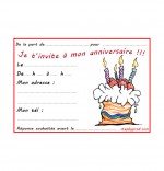 Illustration Carte anniversaire pour enfant, le gâteau au chocolat