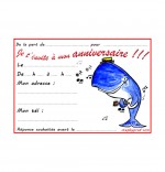 Illustration Carte anniversaire pour enfant, un cachalot joue du banjo