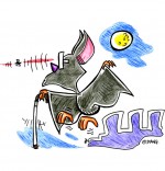 Illustration Chanson Chauve-souris, chauve-souris aveugle mais avec un radar