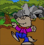 Illustration Chanson Le Loup Sympa, petit loup qui danse