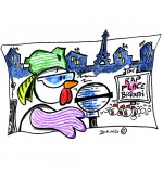 Illustration Chanson Le Rap du Poulailler, la poule chante à Paris