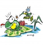 Dessin Chanson Petit moustique pique le crapaud