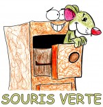 Illustration Chanson Une souris verte, la souris verte dans le tiroir