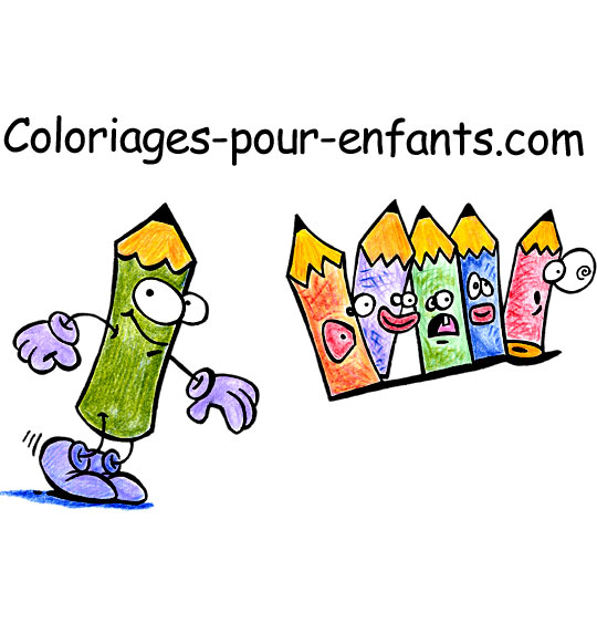Dessin crayons de couleur, le logo du site depuis 2011, illustrateur Dang