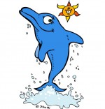 Illustration Vacances avec les enfants, le dauphin